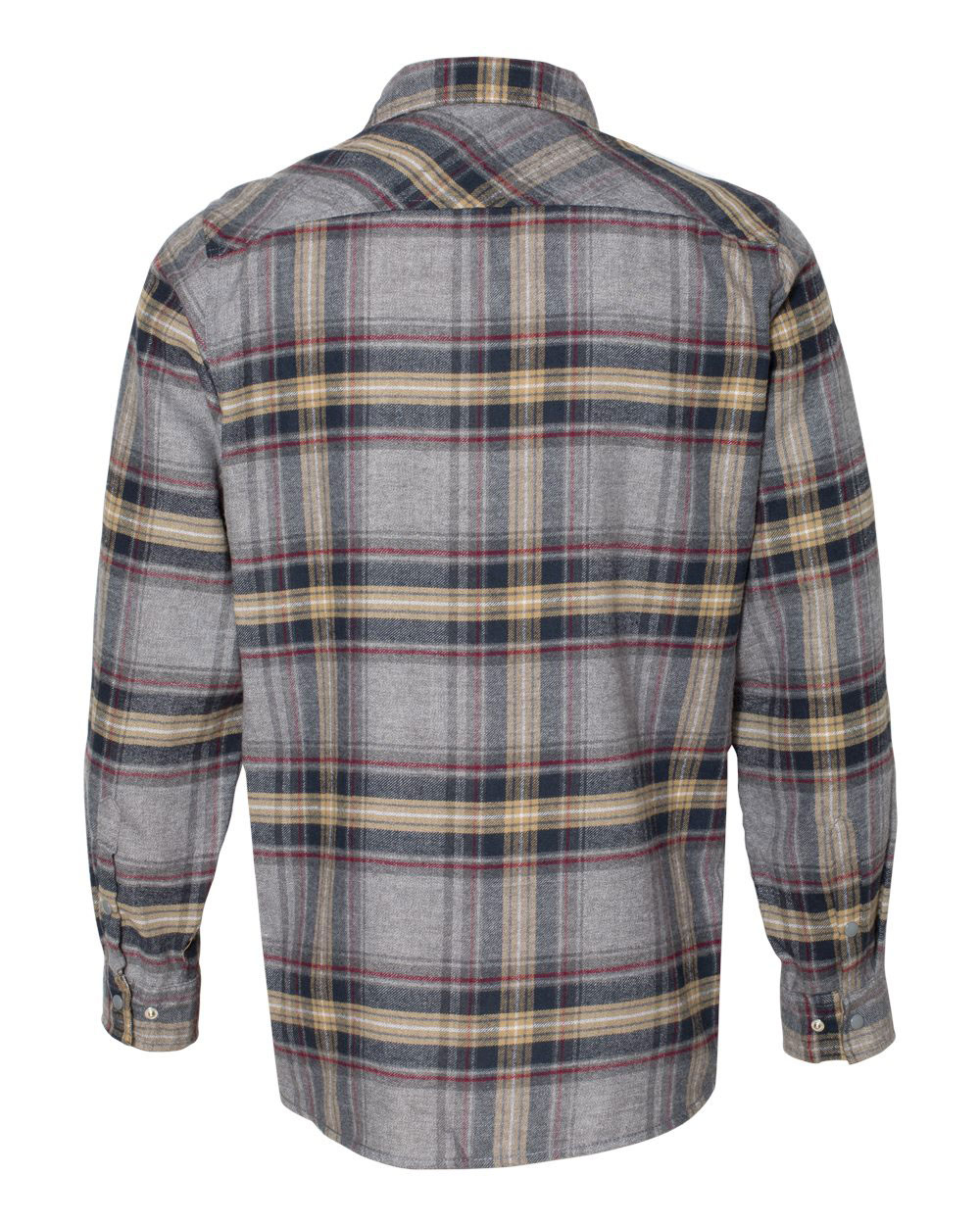 Snap Front Long Sleeve Plaid Flannel Shirt