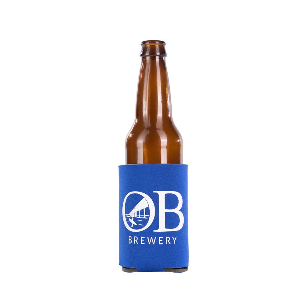 Hoppy Beer customizable koozie made of foam.