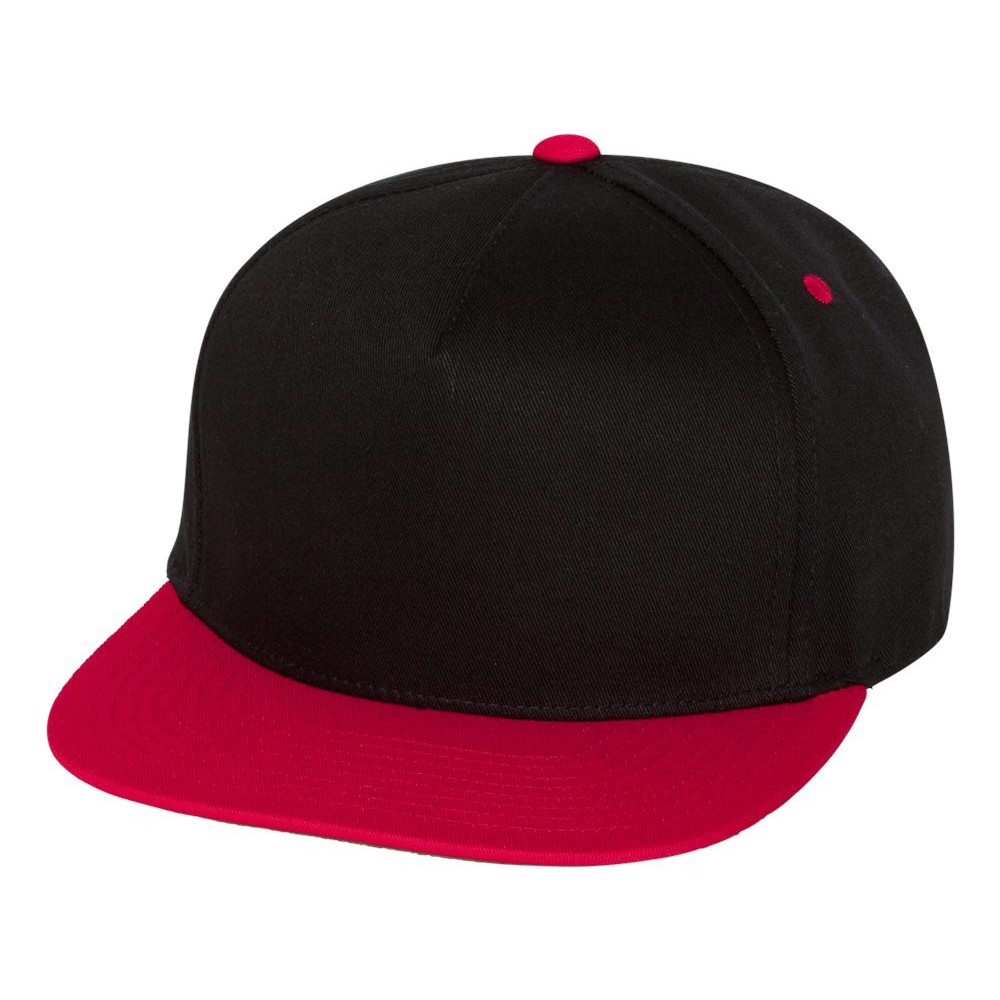 Five Panel Flat Bill Snapback Hat