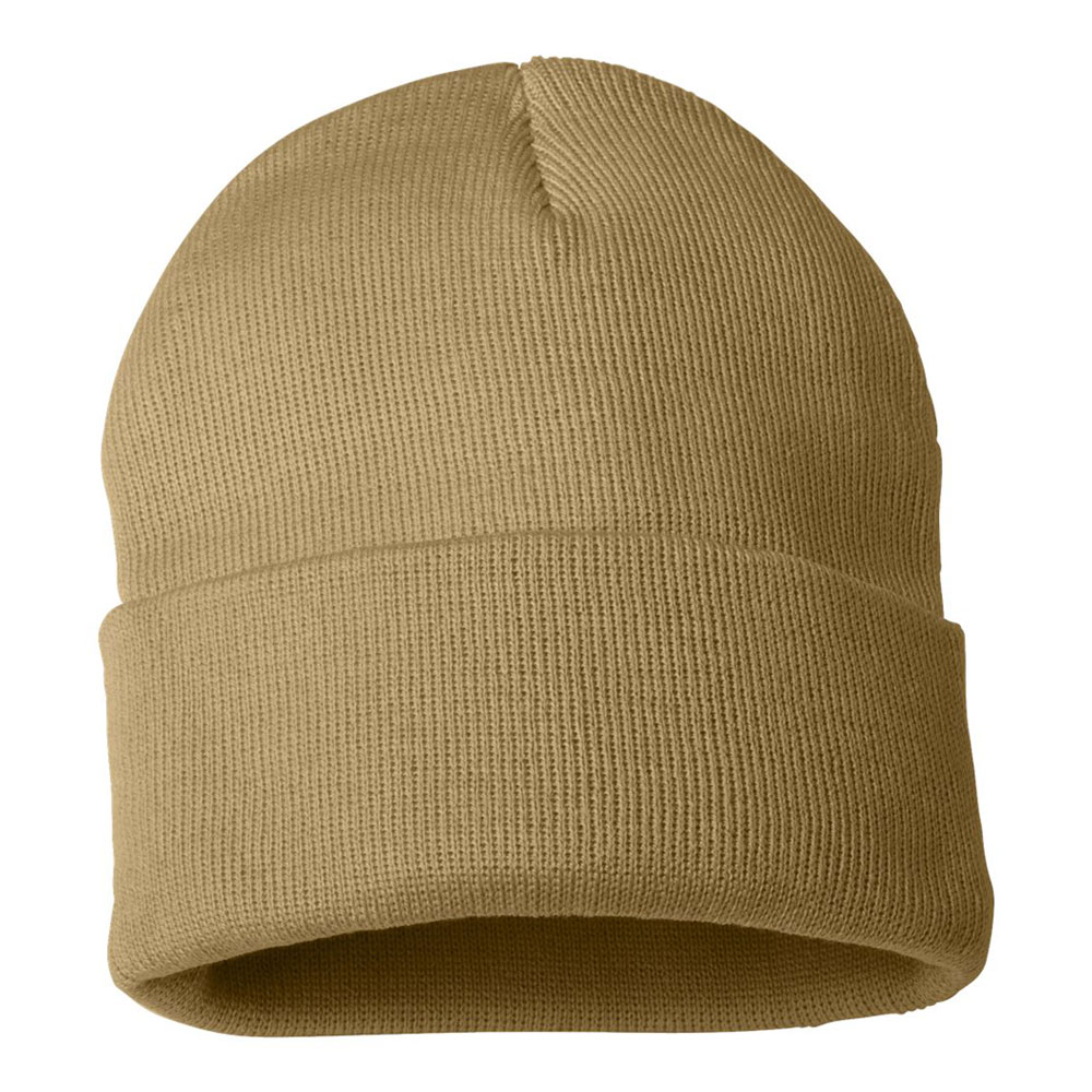 custom solid knit beanie 