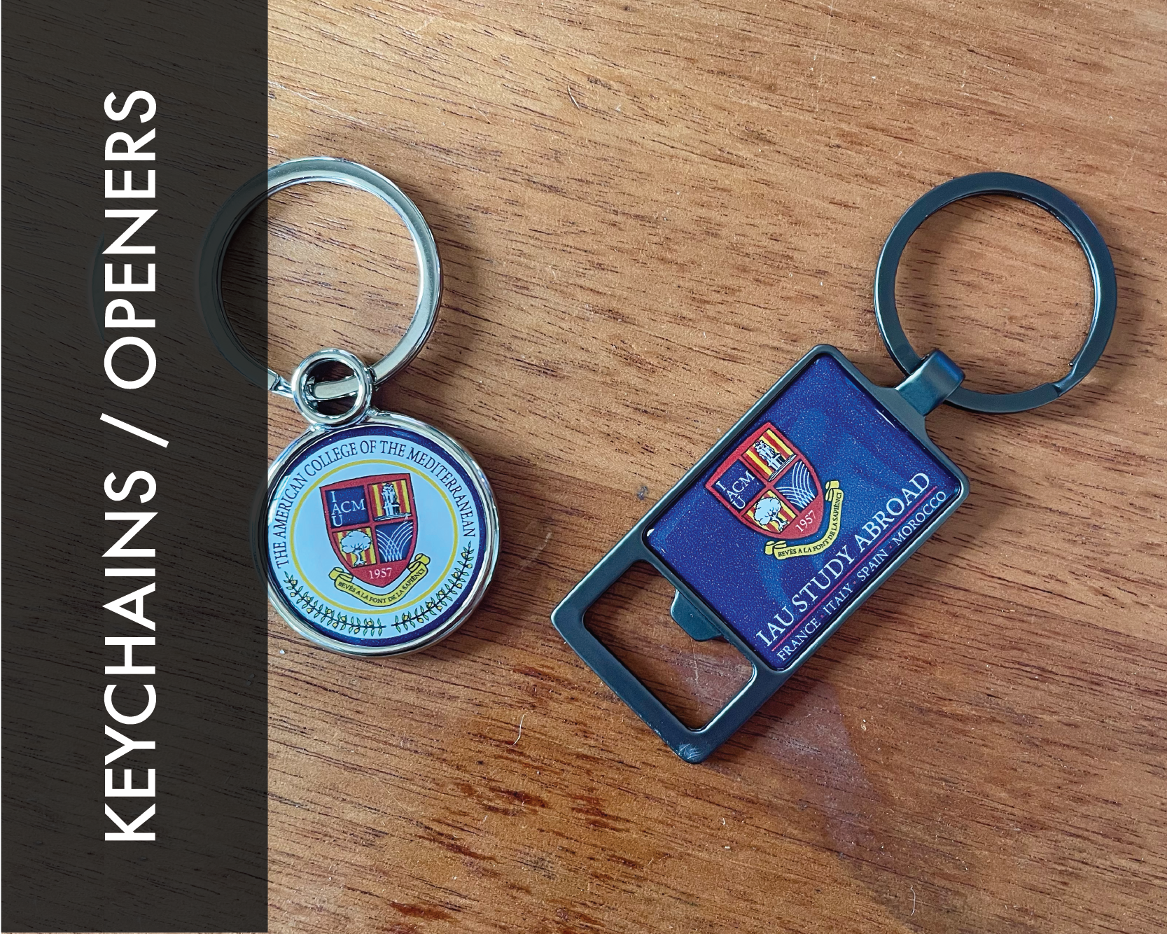 custom keychains and bottle openers